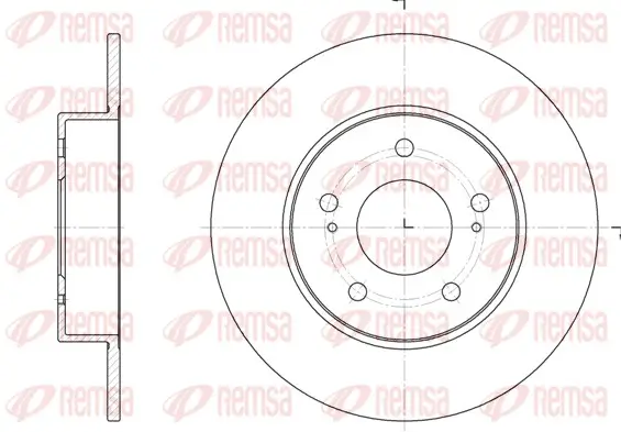 Bremsscheibe Hinterachse REMSA 6909.00