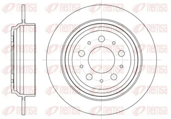 Bremsscheibe Hinterachse REMSA 6924.00 Bild Bremsscheibe Hinterachse REMSA 6924.00