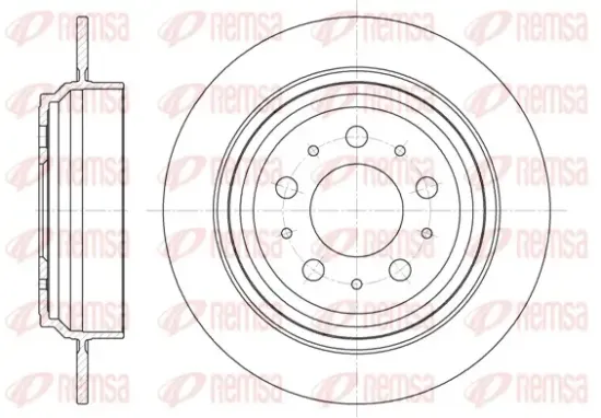 Bremsscheibe Hinterachse REMSA 6924.00 Bild Bremsscheibe Hinterachse REMSA 6924.00