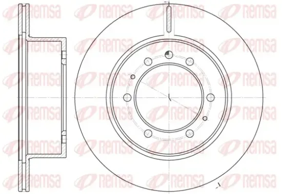 Bremsscheibe Hinterachse REMSA 6926.10 Bild Bremsscheibe Hinterachse REMSA 6926.10