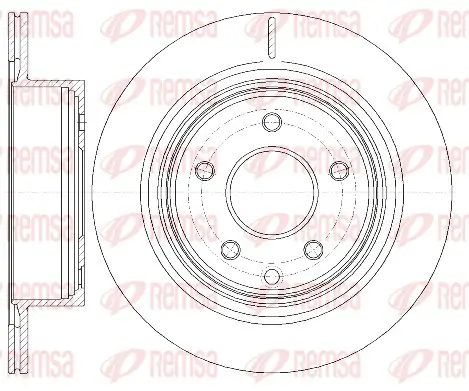 Bremsscheibe Hinterachse REMSA 6998.10