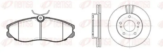 Bremsensatz, Scheibenbremse Vorderachse REMSA 8462.00 Bild Bremsensatz, Scheibenbremse Vorderachse REMSA 8462.00