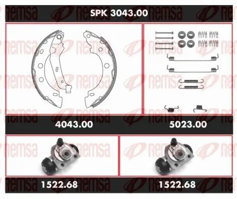 Bremsensatz, Trommelbremse REMSA SPK 3043.00 Bild Bremsensatz, Trommelbremse REMSA SPK 3043.00