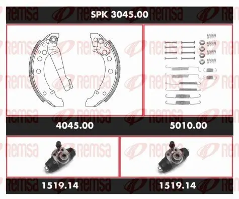 Bremsensatz, Trommelbremse REMSA SPK 3045.00