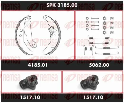 Bremsensatz, Trommelbremse REMSA SPK 3185.00