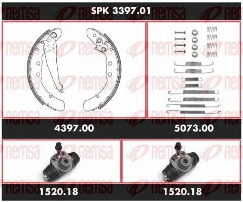 Bremsensatz, Trommelbremse REMSA SPK 3397.01