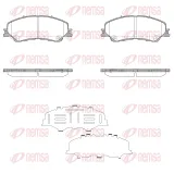 Bremsbelagsatz, Scheibenbremse Vorderachse REMSA X2016.04