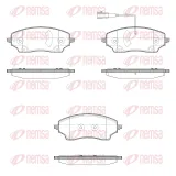 Bremsbelagsatz, Scheibenbremse Hinterachse REMSA X2033.01