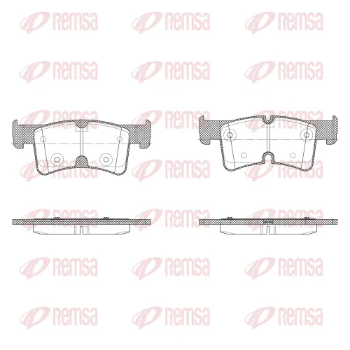 Bremsbelagsatz, Scheibenbremse Hinterachse REMSA X2036.00 Bild Bremsbelagsatz, Scheibenbremse Hinterachse REMSA X2036.00