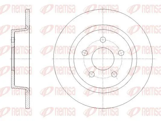 Bremsscheibe Hinterachse REMSA 62520.00