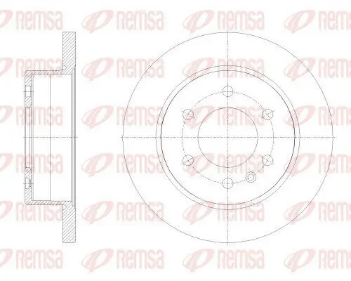 Bremsscheibe Hinterachse REMSA 62514.00