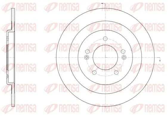 Bremsscheibe Hinterachse REMSA 61437.00