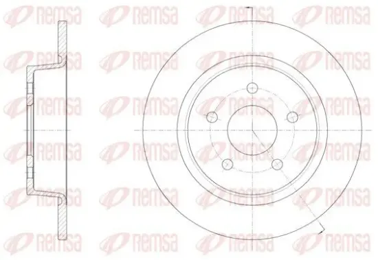 Bremsscheibe Hinterachse REMSA 61459.00 Bild Bremsscheibe Hinterachse REMSA 61459.00