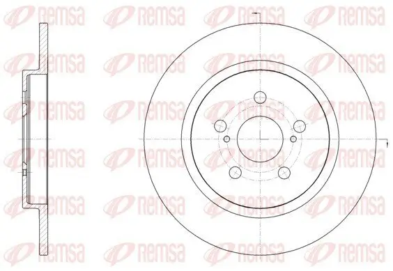 Bremsscheibe Hinterachse REMSA 61464.00