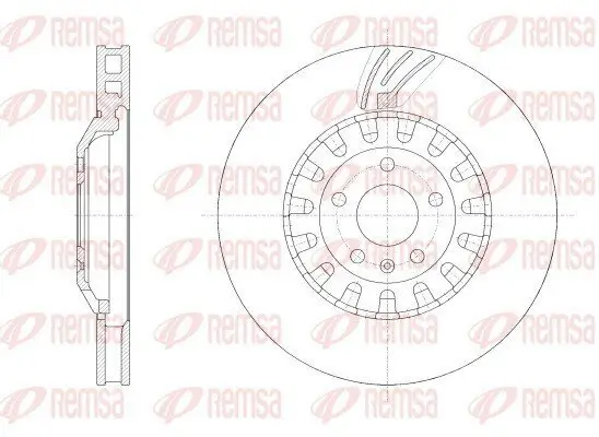 Bremsscheibe Vorderachse REMSA 62562.10