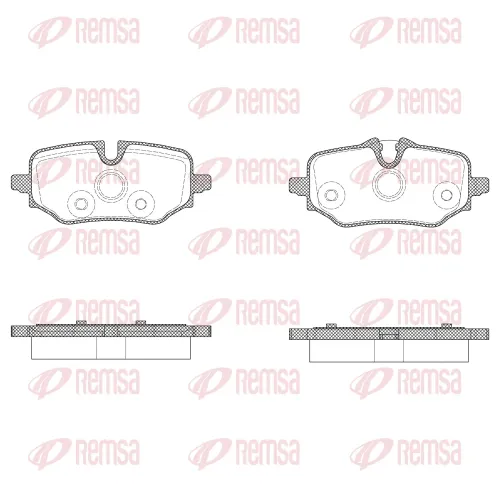 Bremsbelagsatz, Scheibenbremse Hinterachse REMSA X2013.00 Bild Bremsbelagsatz, Scheibenbremse Hinterachse REMSA X2013.00