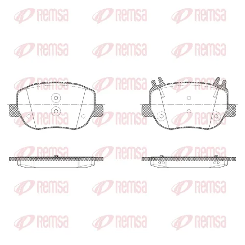 Bremsbelagsatz, Scheibenbremse Hinterachse REMSA X2020.00 Bild Bremsbelagsatz, Scheibenbremse Hinterachse REMSA X2020.00