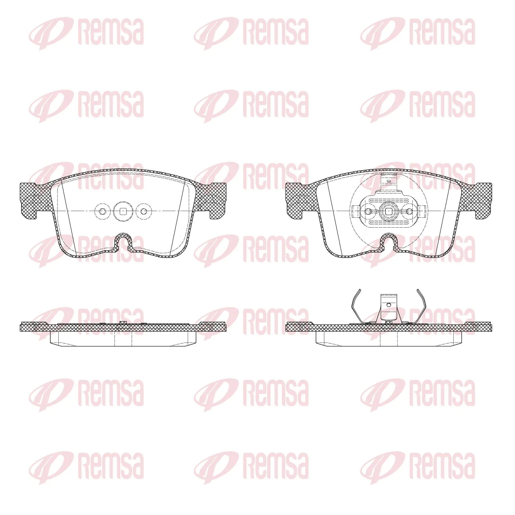Bremsbelagsatz, Scheibenbremse Vorderachse REMSA X2026.00