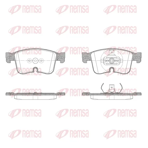 Bremsbelagsatz, Scheibenbremse Vorderachse REMSA X2026.00 Bild Bremsbelagsatz, Scheibenbremse Vorderachse REMSA X2026.00