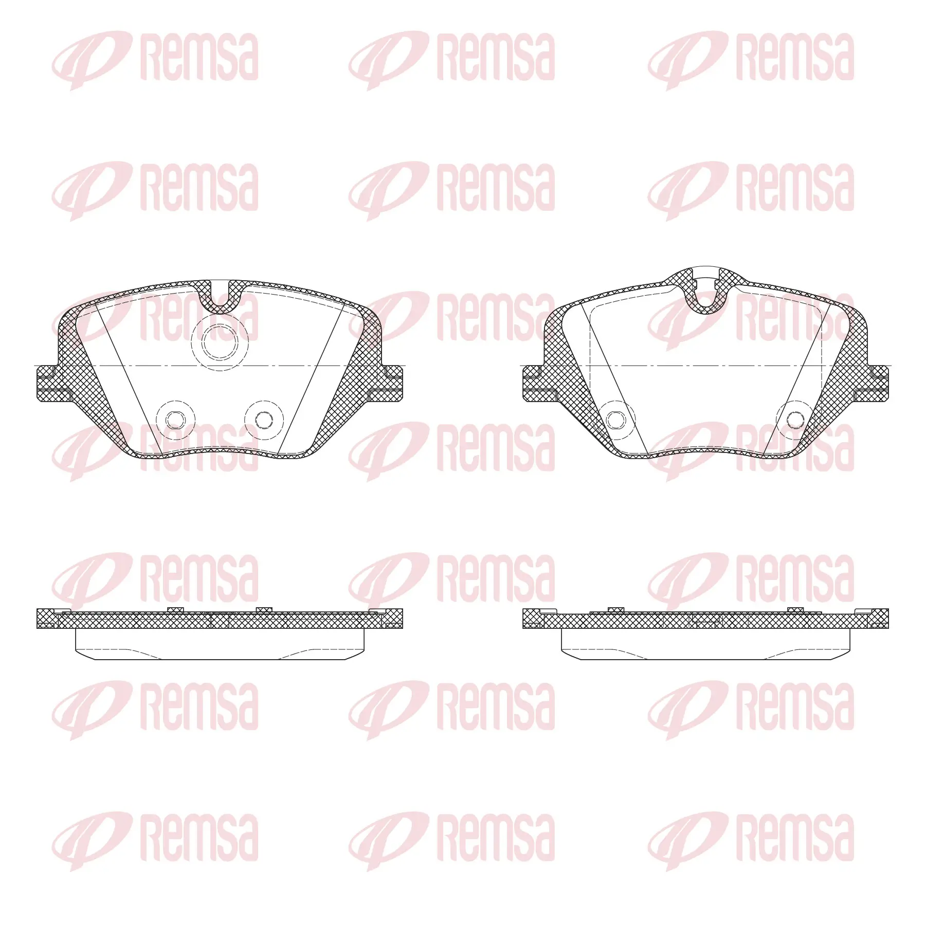 Bremsbelagsatz, Scheibenbremse Vorderachse REMSA X2031.00