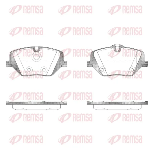 Bremsbelagsatz, Scheibenbremse Vorderachse REMSA X2031.00 Bild Bremsbelagsatz, Scheibenbremse Vorderachse REMSA X2031.00