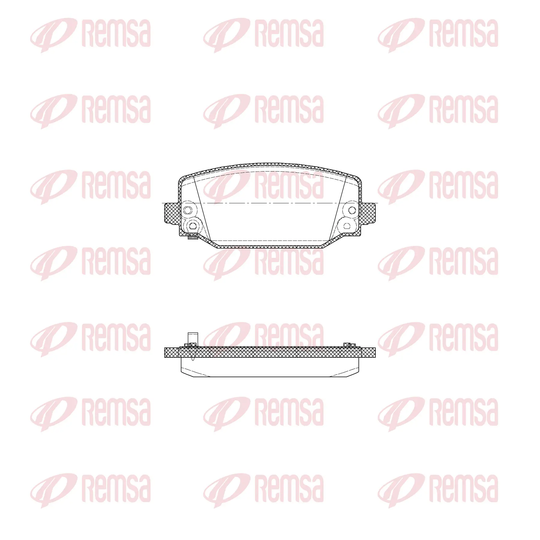 Bremsbelagsatz, Scheibenbremse Hinterachse REMSA X2034.04