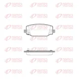 Bremsbelagsatz, Scheibenbremse Hinterachse REMSA X2034.04