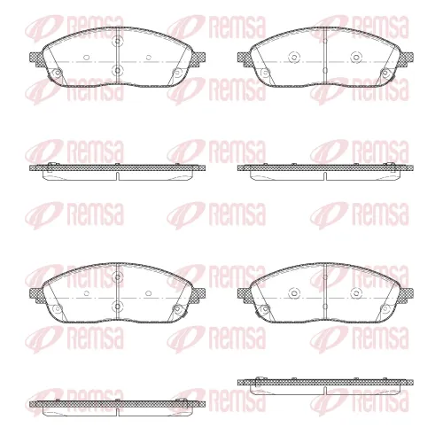 Bremsbelagsatz, Scheibenbremse Vorderachse REMSA X2035.04 Bild Bremsbelagsatz, Scheibenbremse Vorderachse REMSA X2035.04