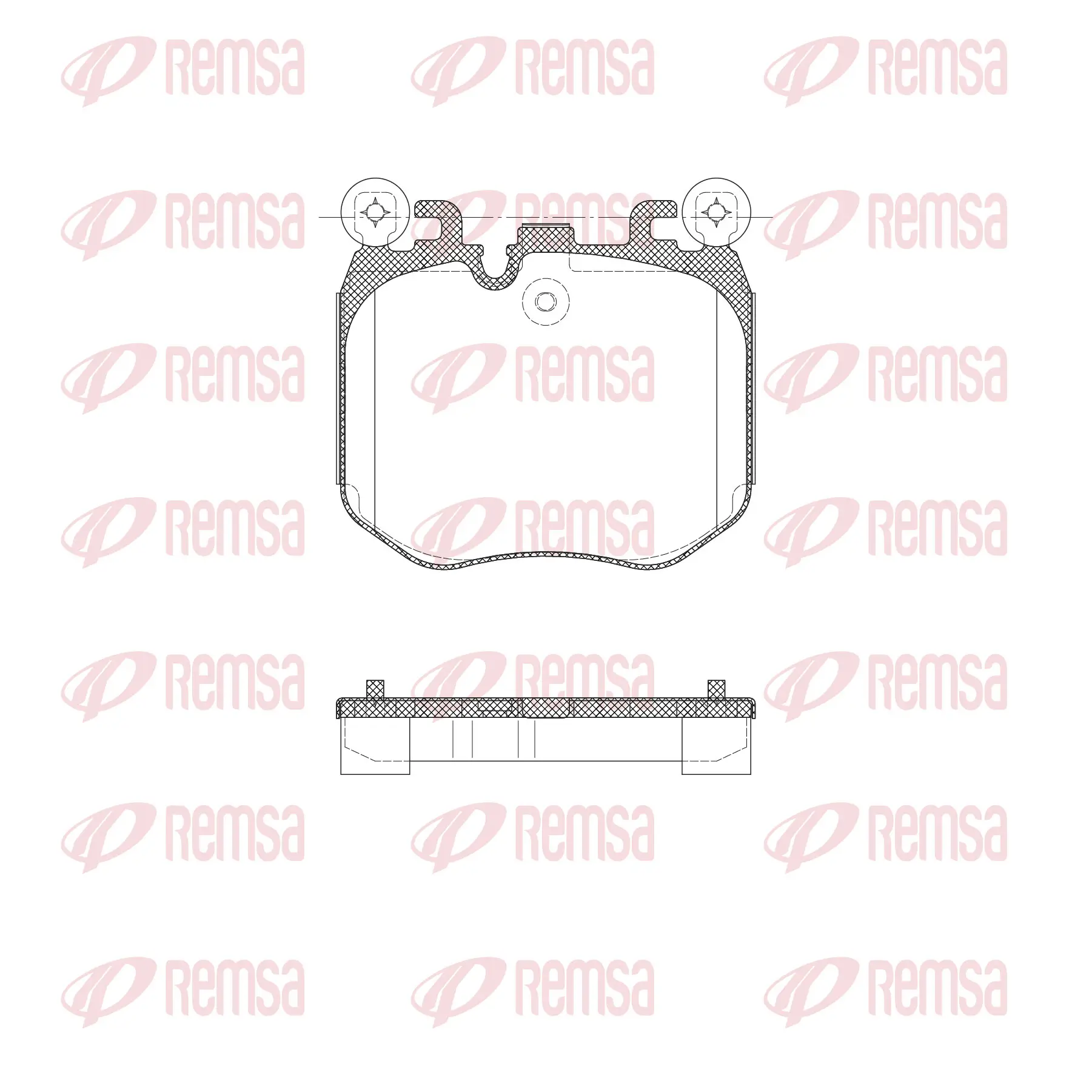 Bremsbelagsatz, Scheibenbremse Vorderachse REMSA X2050.00