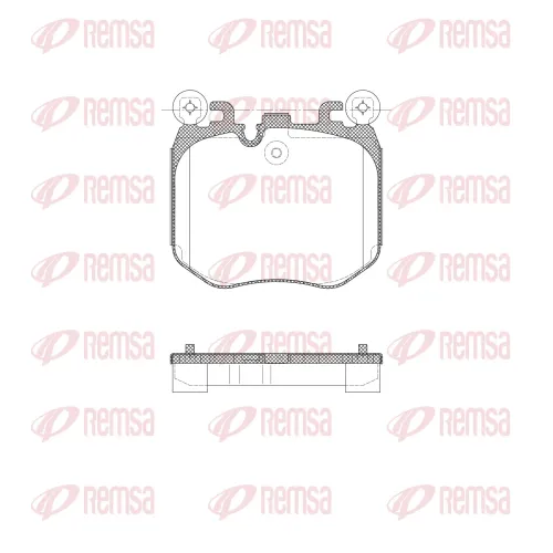 Bremsbelagsatz, Scheibenbremse Vorderachse REMSA X2050.00 Bild Bremsbelagsatz, Scheibenbremse Vorderachse REMSA X2050.00