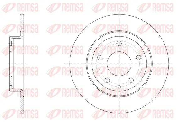 Bremsscheibe Hinterachse REMSA 61519.00