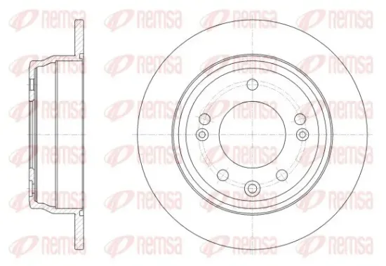 Bremsscheibe Hinterachse REMSA 62517.00 Bild Bremsscheibe Hinterachse REMSA 62517.00