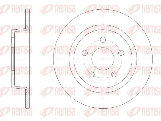 Bremsscheibe Hinterachse REMSA 62520.00