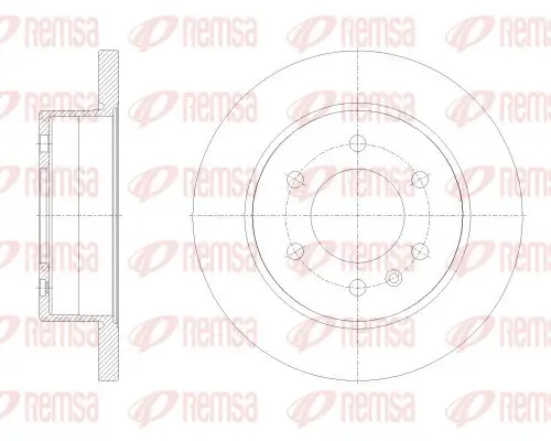 Bremsscheibe Hinterachse REMSA 62514.00