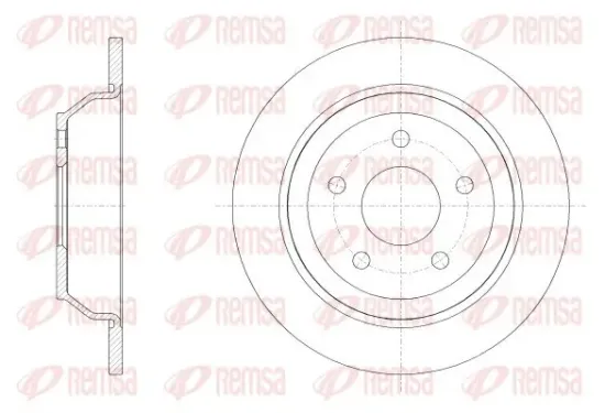 Bremsscheibe Hinterachse REMSA 62538.00 Bild Bremsscheibe Hinterachse REMSA 62538.00