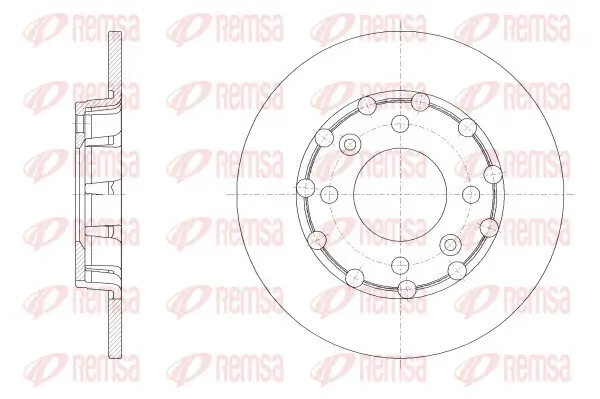 Bremsscheibe Hinterachse REMSA 62539.00