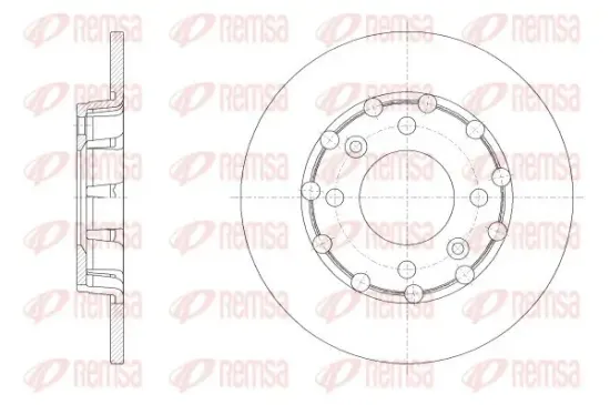 Bremsscheibe Hinterachse REMSA 62539.00 Bild Bremsscheibe Hinterachse REMSA 62539.00