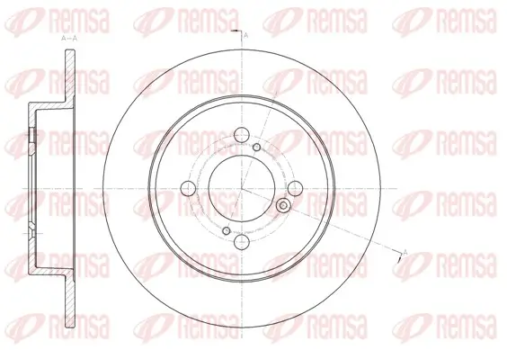 Bremsscheibe Hinterachse REMSA 61483.00