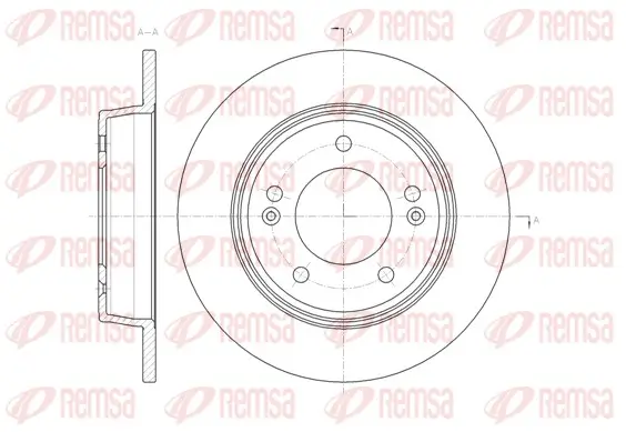 Bremsscheibe Hinterachse REMSA 61435.00