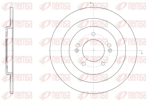 Bremsscheibe Hinterachse REMSA 61437.00