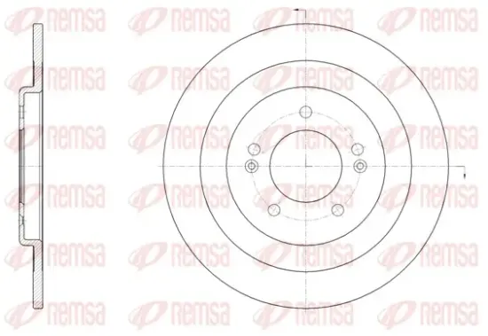 Bremsscheibe Hinterachse REMSA 61437.00 Bild Bremsscheibe Hinterachse REMSA 61437.00