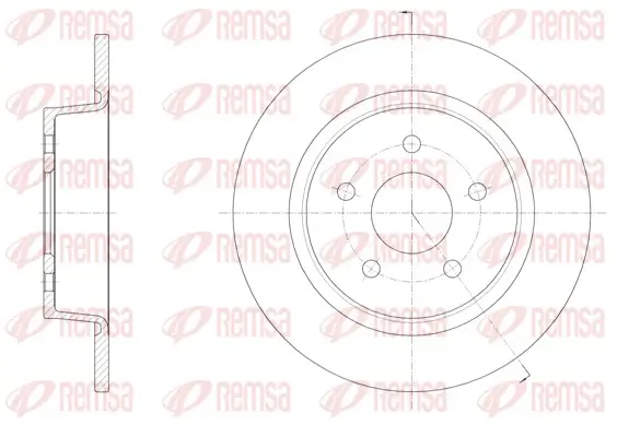 Bremsscheibe Hinterachse REMSA 61459.00