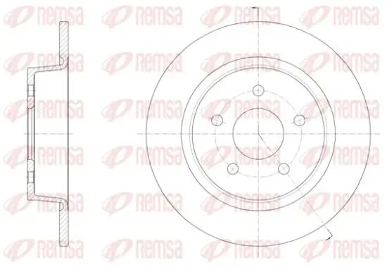 Bremsscheibe Hinterachse REMSA 61459.00 Bild Bremsscheibe Hinterachse REMSA 61459.00