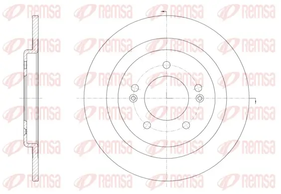 Bremsscheibe Hinterachse REMSA 61438.00