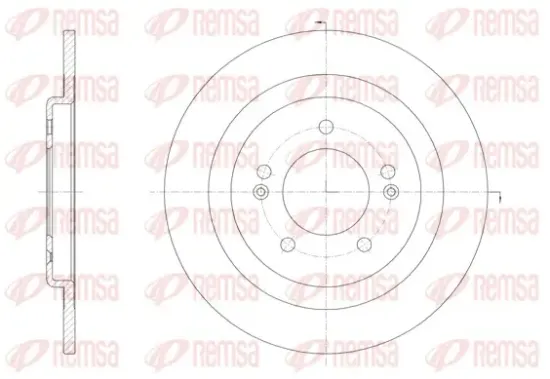 Bremsscheibe Hinterachse REMSA 61438.00 Bild Bremsscheibe Hinterachse REMSA 61438.00