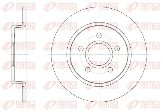 Bremsscheibe Hinterachse REMSA 61503.00
