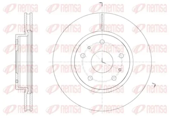 Bremsscheibe Vorderachse REMSA 61423.10 Bild Bremsscheibe Vorderachse REMSA 61423.10