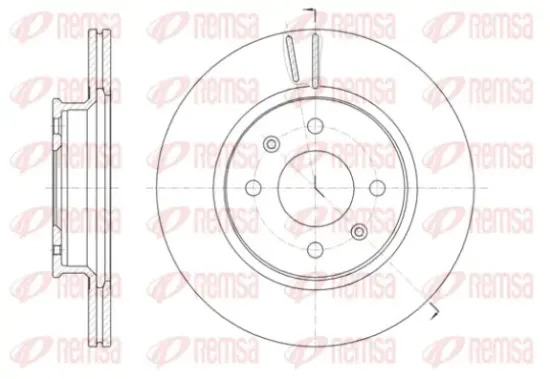 Bremsscheibe Vorderachse REMSA 61424.10 Bild Bremsscheibe Vorderachse REMSA 61424.10