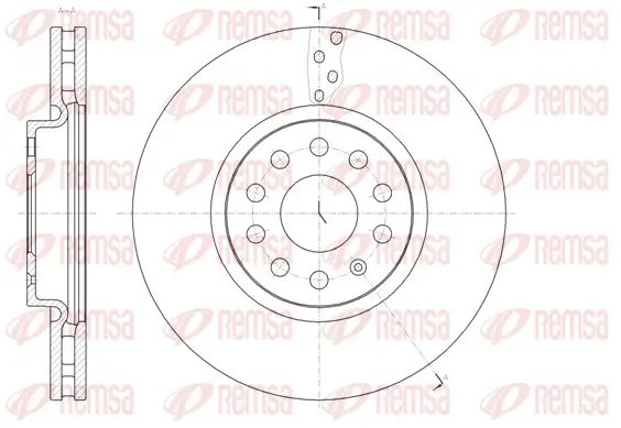 Bremsscheibe Vorderachse REMSA 61479.10