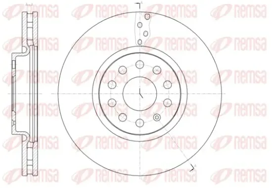 Bremsscheibe Vorderachse REMSA 61479.10 Bild Bremsscheibe Vorderachse REMSA 61479.10